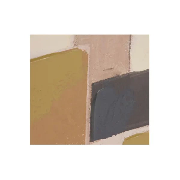 SET 2 CUADROS LIENZO PS 90 x 4 x 120 CM MODERNO RELIEVE Este elegante set de 2 cuadros decorativos en lienzo presenta un diseño abstracto de estilo contemporáneo que combina formas geométricas y líneas verticales con un sutil efecto de relieve.