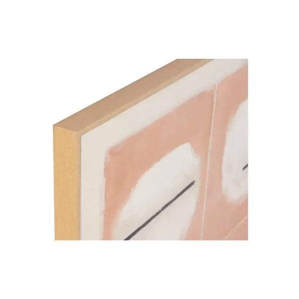 SET 2 CUADROS LIENZO PS 90 x 4 x 120 CM MODERNO RELIEVE Este elegante set de 2 cuadros decorativos en lienzo destaca por su diseño abstracto y minimalista, compuesto por formas geométricas y relieves sutiles que crean una composición equilibrada y contemporánea. Cada pieza presenta una serie de módulos con círculos en tonos claros combinados con finas líneas negras, generando un interesante contraste visual.