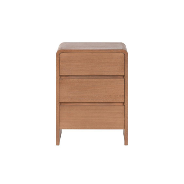 MESITA NOCHE PAULOWNIA 3 CAJONES