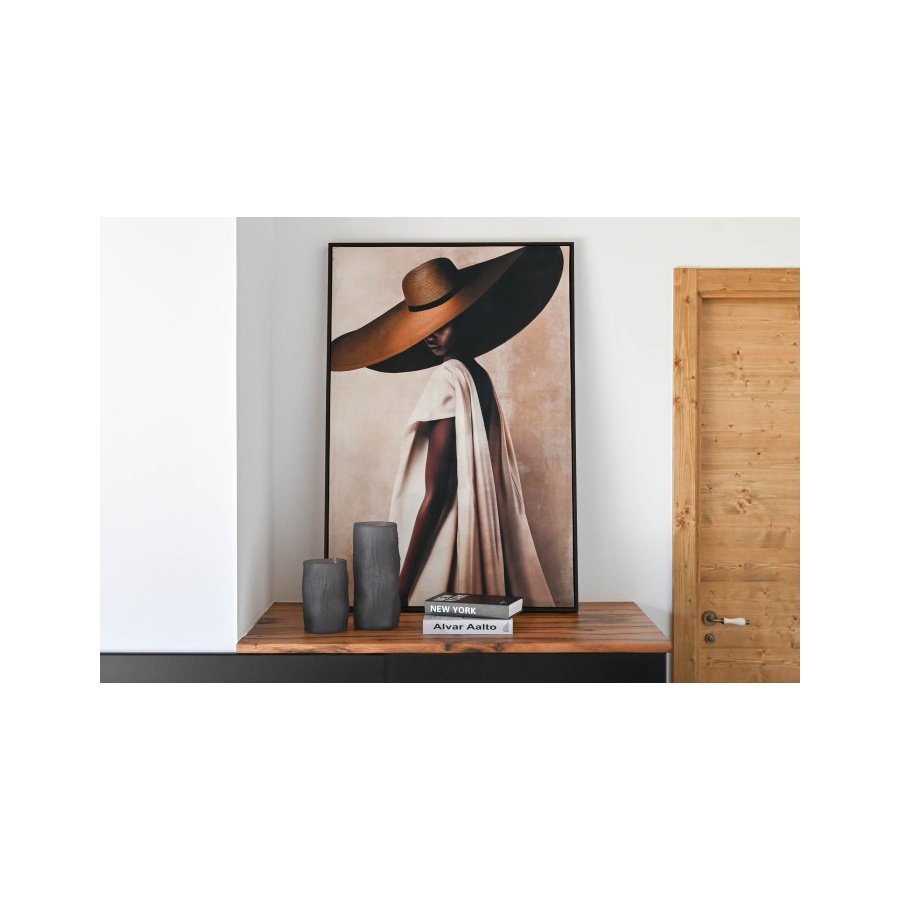 SET 2 CUADROS CHICAS SOMBRERO TERCIOPELO