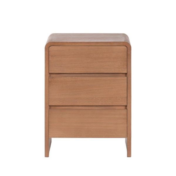 MESITA NOCHE PAULOWNIA 3 CAJONES