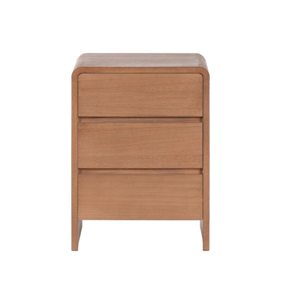 MESITA NOCHE PAULOWNIA 3 CAJONES