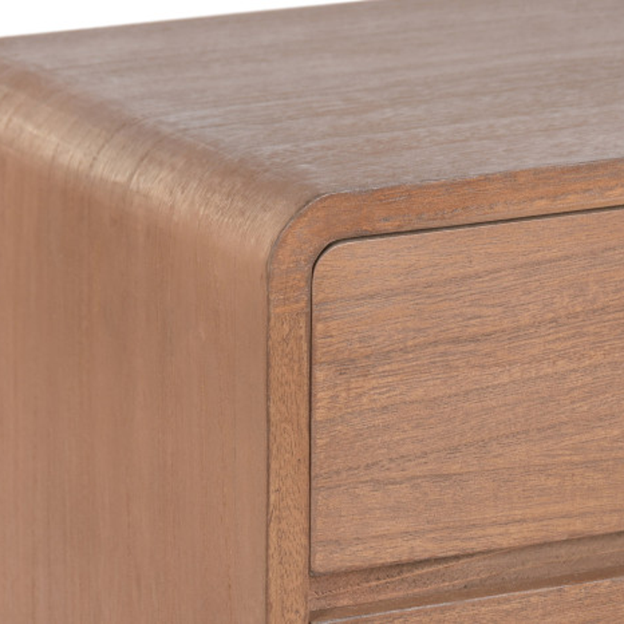 MESITA NOCHE PAULOWNIA 3 CAJONES