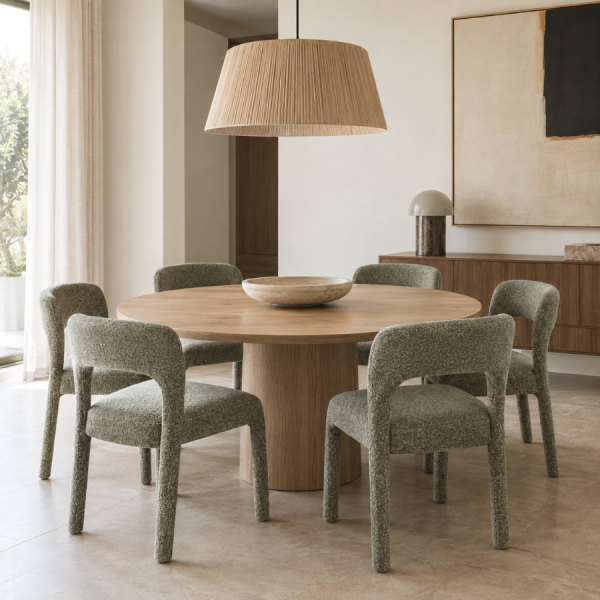 Pack de 2 sillas de comedor Verona Verde con respaldo curvado y abertura &ndash; La Casa de Carmen