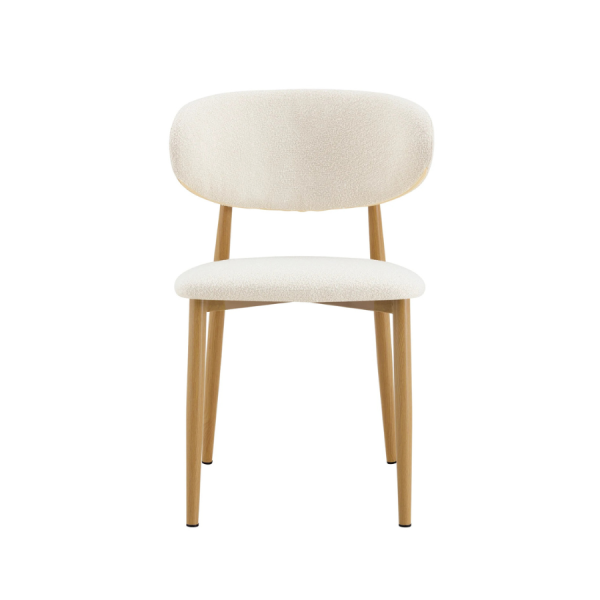 Pack de 2 sillas de comedor Oslo crudo con estructura efecto madera &ndash; La Casa de Carmen